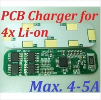 5pcs 4 5a pcb charger protect board for 4 packs 3 7v li ion li lithium 18650 recharge battery
