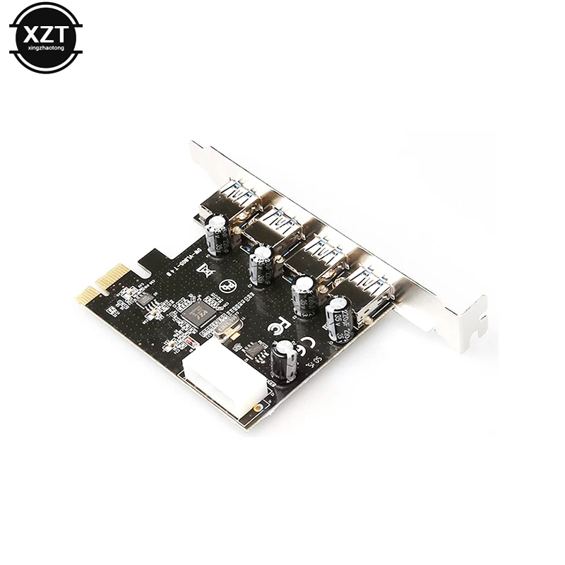 Высококачественный 4-портовый адаптер PCI-E к USB 3 0 HUB скорость 5 Гбит/с для