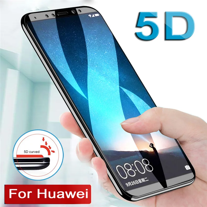 5D полноэкранная Защитная пленка для Huawei P20 Pro закаленное стекло экрана Lite Mate 10 P10