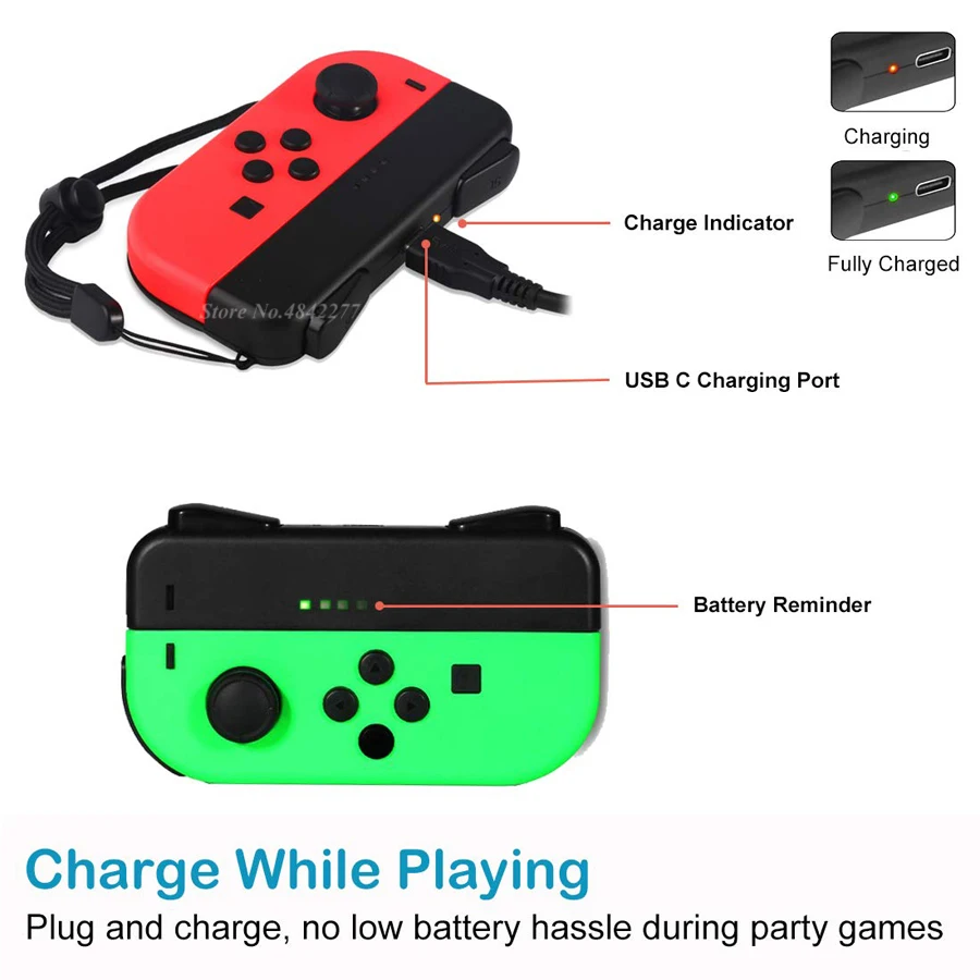 Rend Switch 2 мини зарядная док-станция контроллер Joy-con USB ручка зарядное устройство 2 кабеля Nintendo doswitch игровые аксессуары