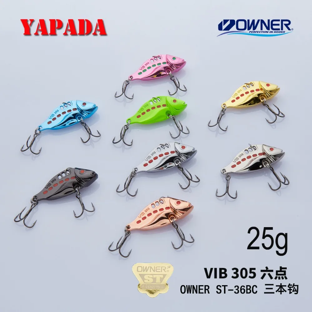 YAPADA VIB 305 шесть точек 10 г/15 г владелец тройной крючок 40-46 мм перо многоцветный цинковый сплав Металл VIB рыболовные приманки бас