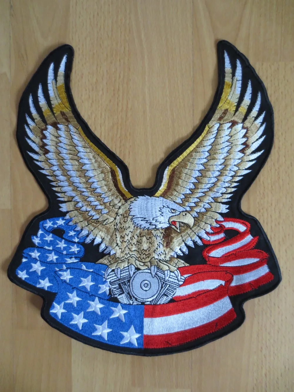 Большие нашивки с вышивкой в виде флага США и орла для байкеров 13 дюймов|embroidery