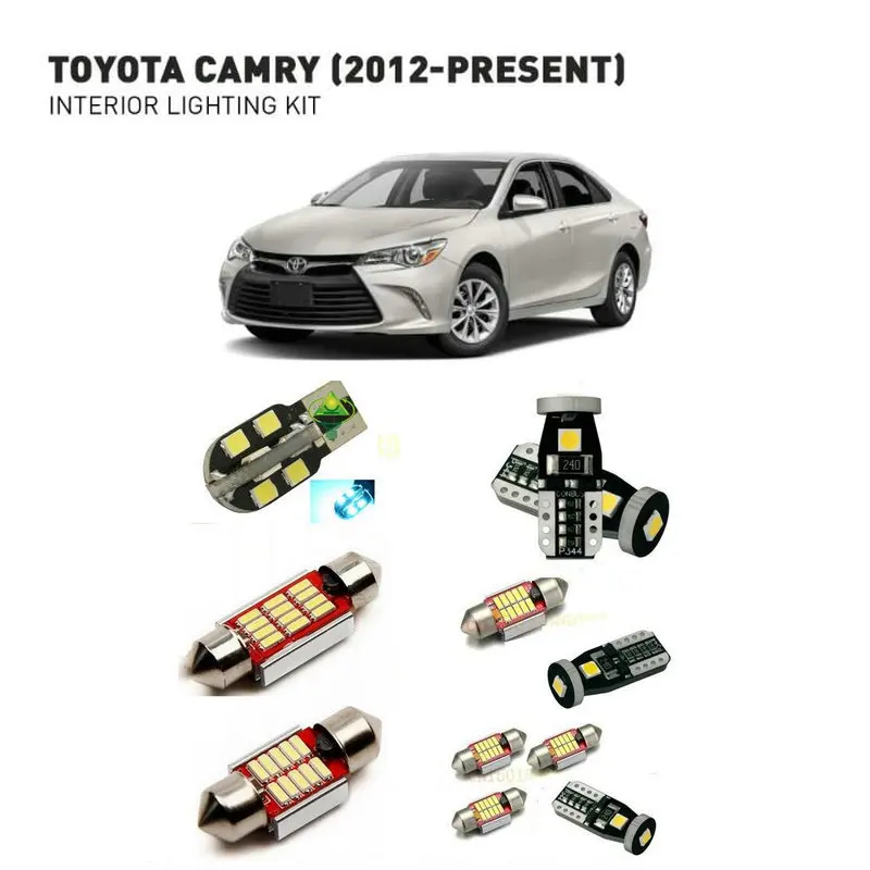 

Led interior lights For Toyota camry 2012+ 11pc Led Lights For Cars lighting kit automotive bulbs Canbus