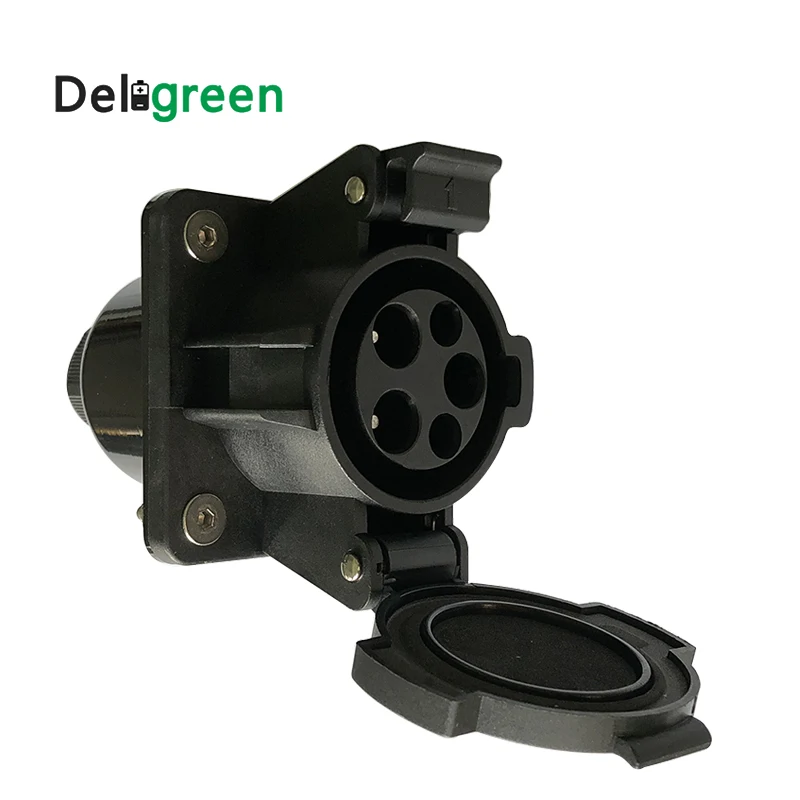 Duosida 16A 32A SAE J1772 Type 1 Level 2 AC plug and socket without Cable for EV/Electric car charging or station | Электроника