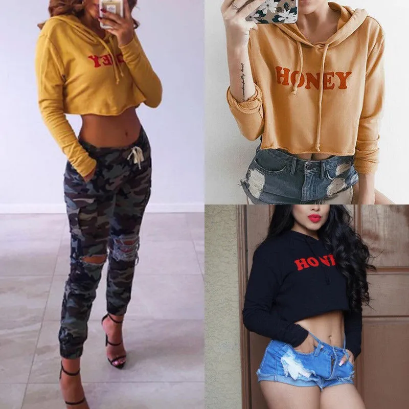 Harajuku толстовки для женщин с принтом медовых букв одежда надписью Love Yourself Sudaderas Mujer