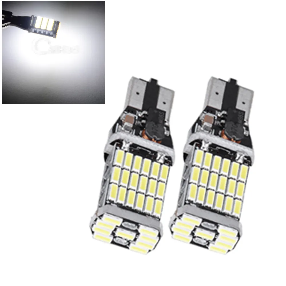 2 шт. суперъяркие Автомобильные светодиодные лампы T15 W16W 921 45 SMD 4014 12 В|Сигнальная