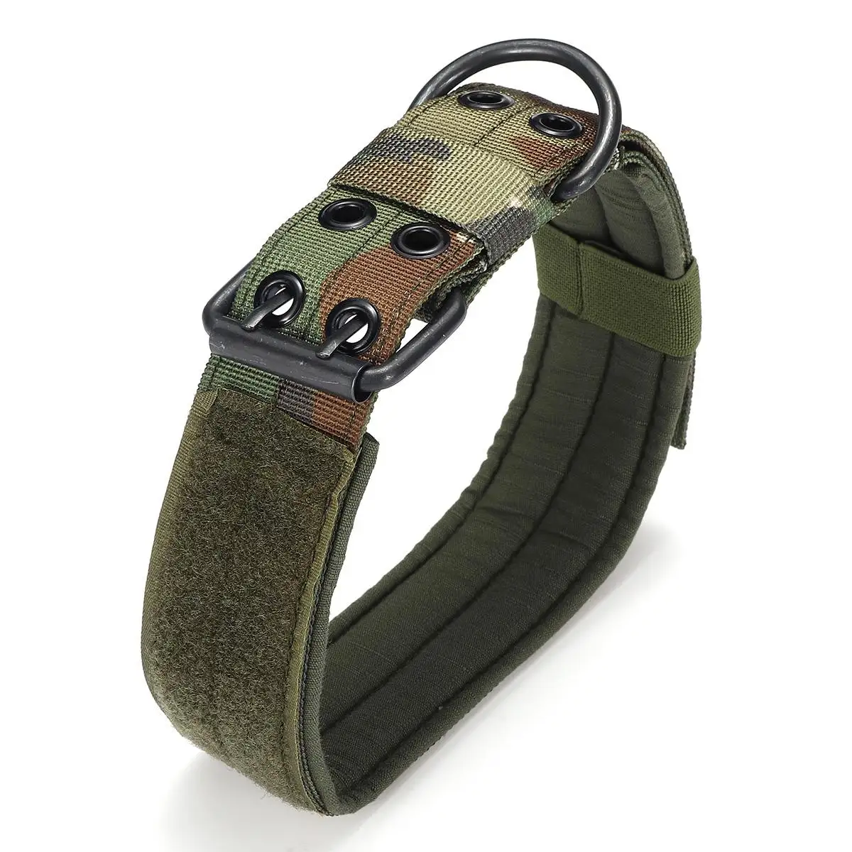 Camouflage M/L/XL нейлоновый Тактический ошейник для собак, поводки для домашних животных, военный Регулируемый тренировочный ошейник для собак, ошейник с металлической d-образной пряжкой - Цвет: Camouflage