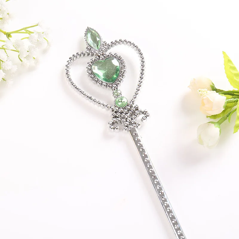 green Новинка Frozenn Эльза и Анна волшебное дерево и корона мерцающие аксессуары для волос для девочек принцесса - Цвет: green