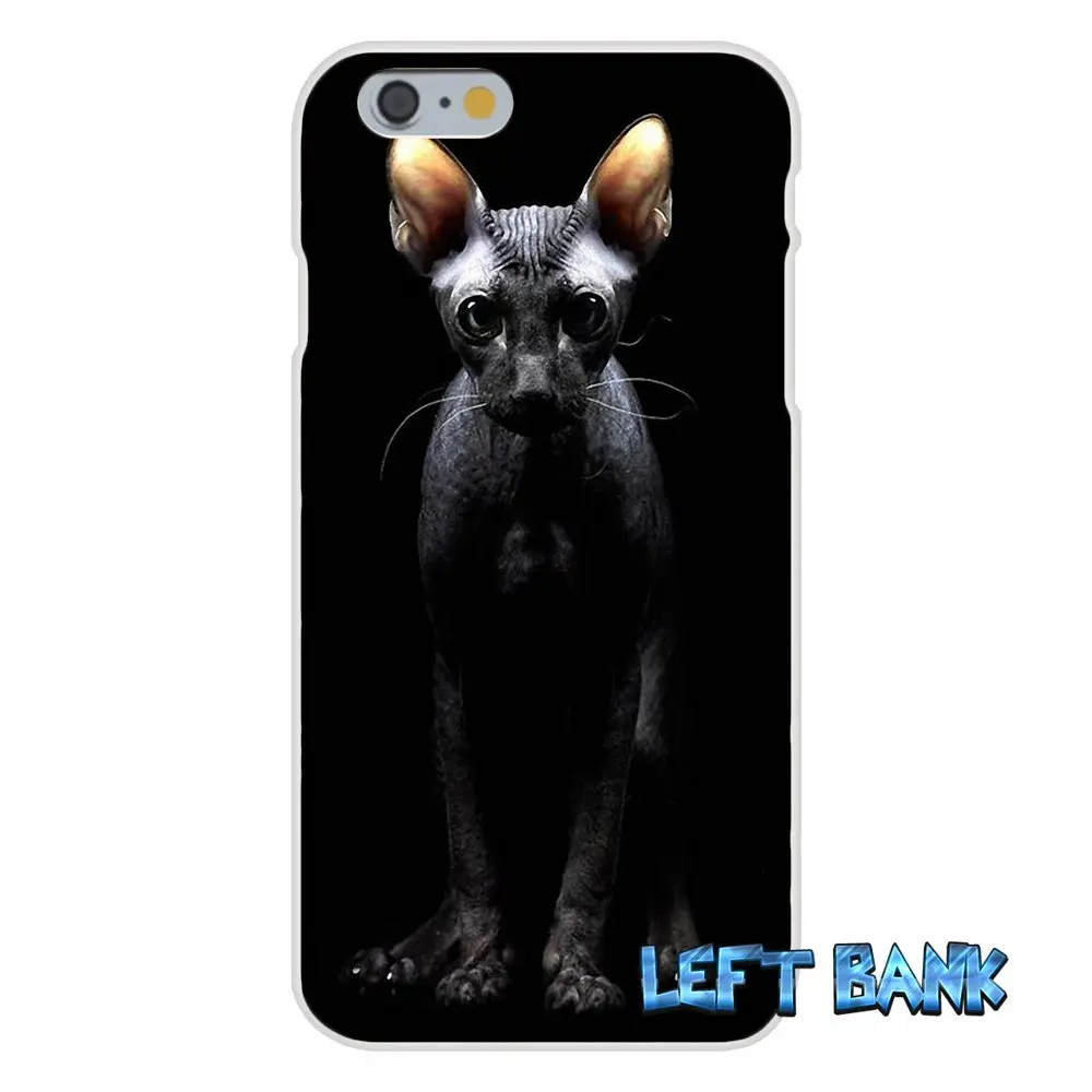 Sphynx Кот Мягкий Силиконовый ТПУ Прозрачный чехол для iPhone 4 4S 5 5S 5C SE 6 6S 7 Plus|case for