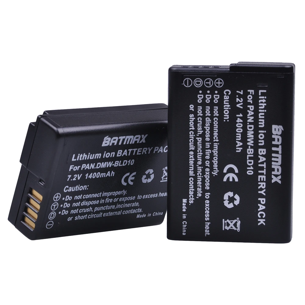 Аккумулятор для телефона Batmax 2pc 1400 мАч фотоаппаратов Panasonic DMW BLD10E BLD10 BLD10PP DMC GF2GK GF2 G3