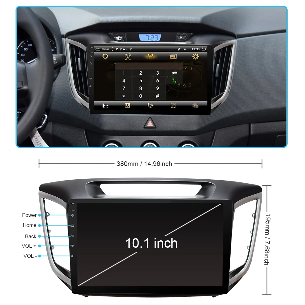 Eunavi 10 1 ''четырехъядерный 2 din Android 7 автомобильный Радио авторадио gps навигация