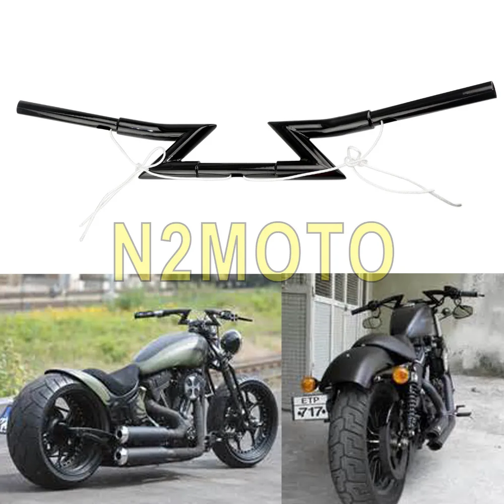 Универсальный руль для мотоцикла 25 мм 1 &quot Harley Custom Softail Dyna XL Sportster Chopper Bobber Black|motorcycle