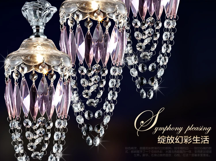 Кухонная Одиночная Подвесная лампа Хрустальная для столовой led бар подвесные
