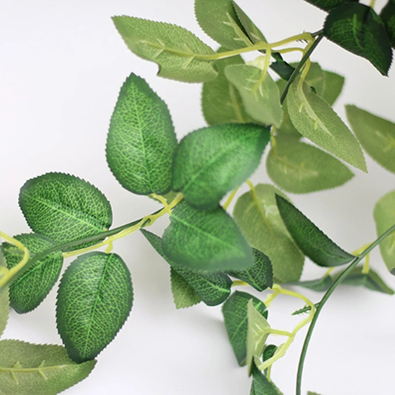 Длинный искусственный шелк зеленый лист плюща гирлянда растения лоза Поддельные