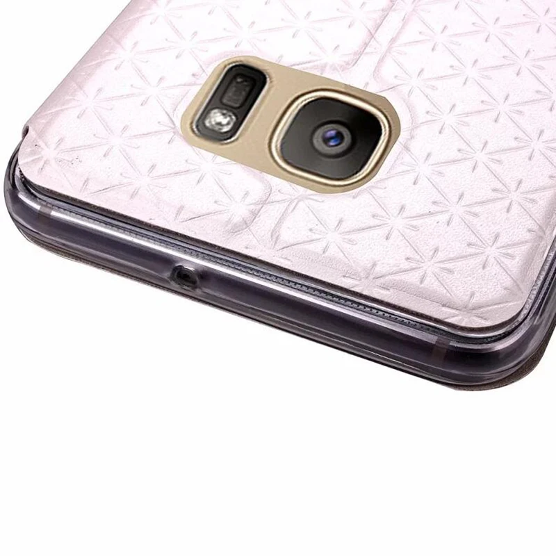 Чехол для телефона Samsung Galaxy s7 edge SM G9350 флип искусственная кожа ТПУ чехол S7 G9300 Ромб