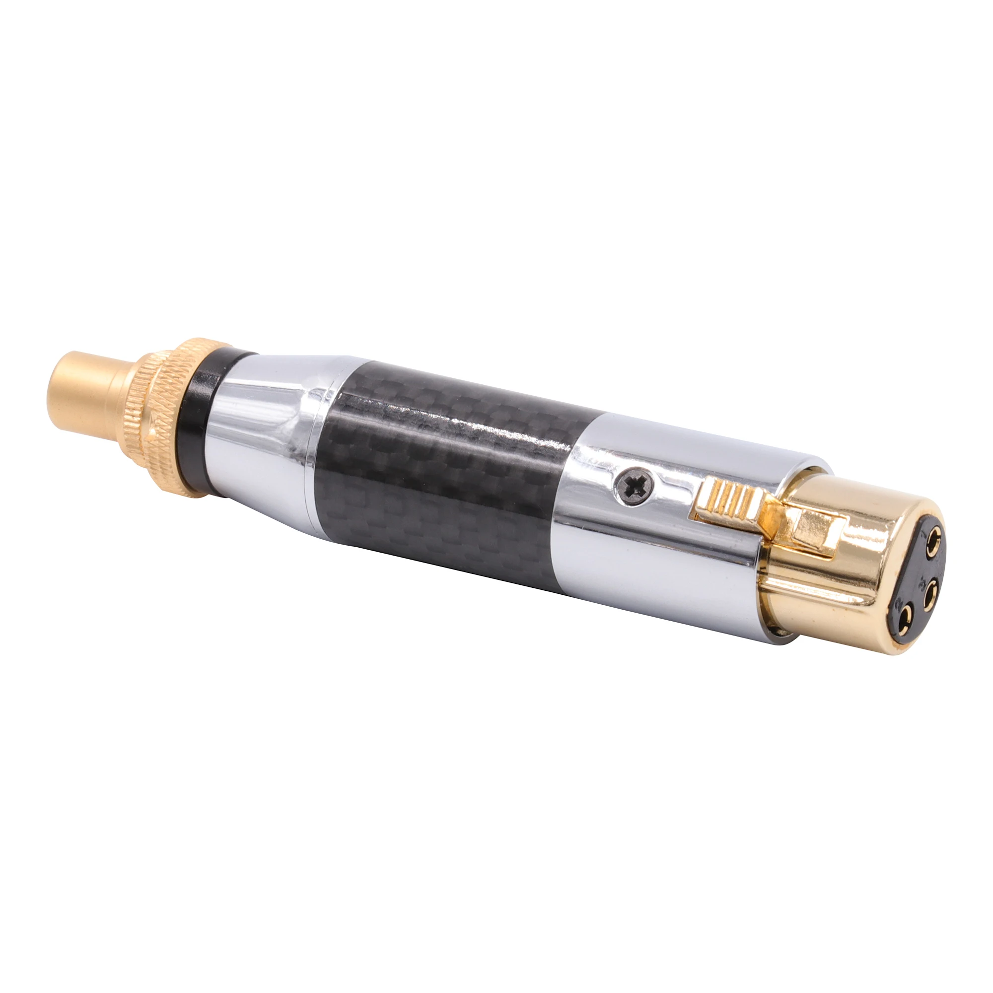 3 контактный переходник с XLR на гнездо RCA аудиоразъемом Hifi позолоченный латунный