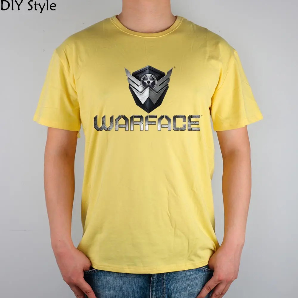 Игра R battleфронты WARFACE футболка хлопок лайкра Топ 11030 Модная брендовая футболка для мужчин стиль DIY Высокое качество - Цвет: Цвет: желтый