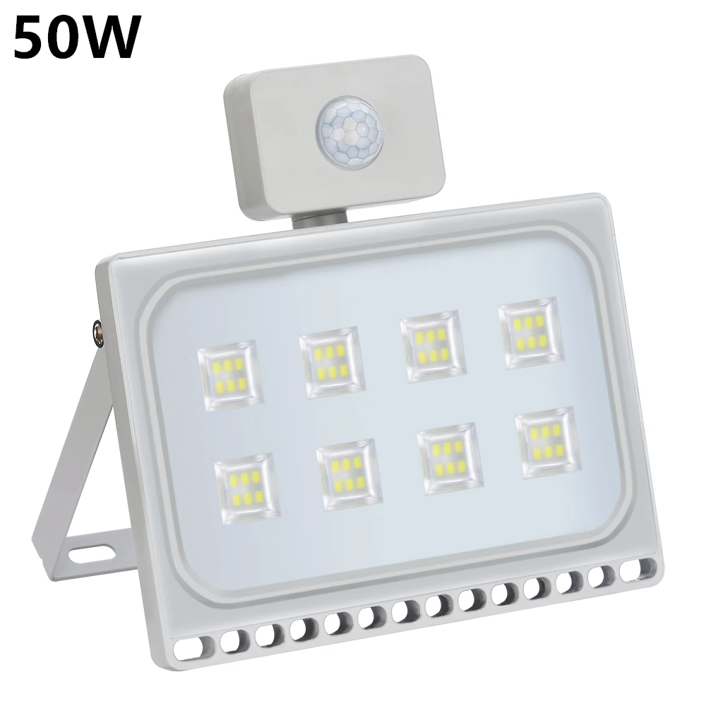 1 шт. ультратонкие Сенсор Светодиодный прожектор 220 V 10 W 20 W 30 W 50 W 100 W IP65 Водонепроницаемый осветительная лампа для наружного применения, влагостойкий светильник Настенный светильник