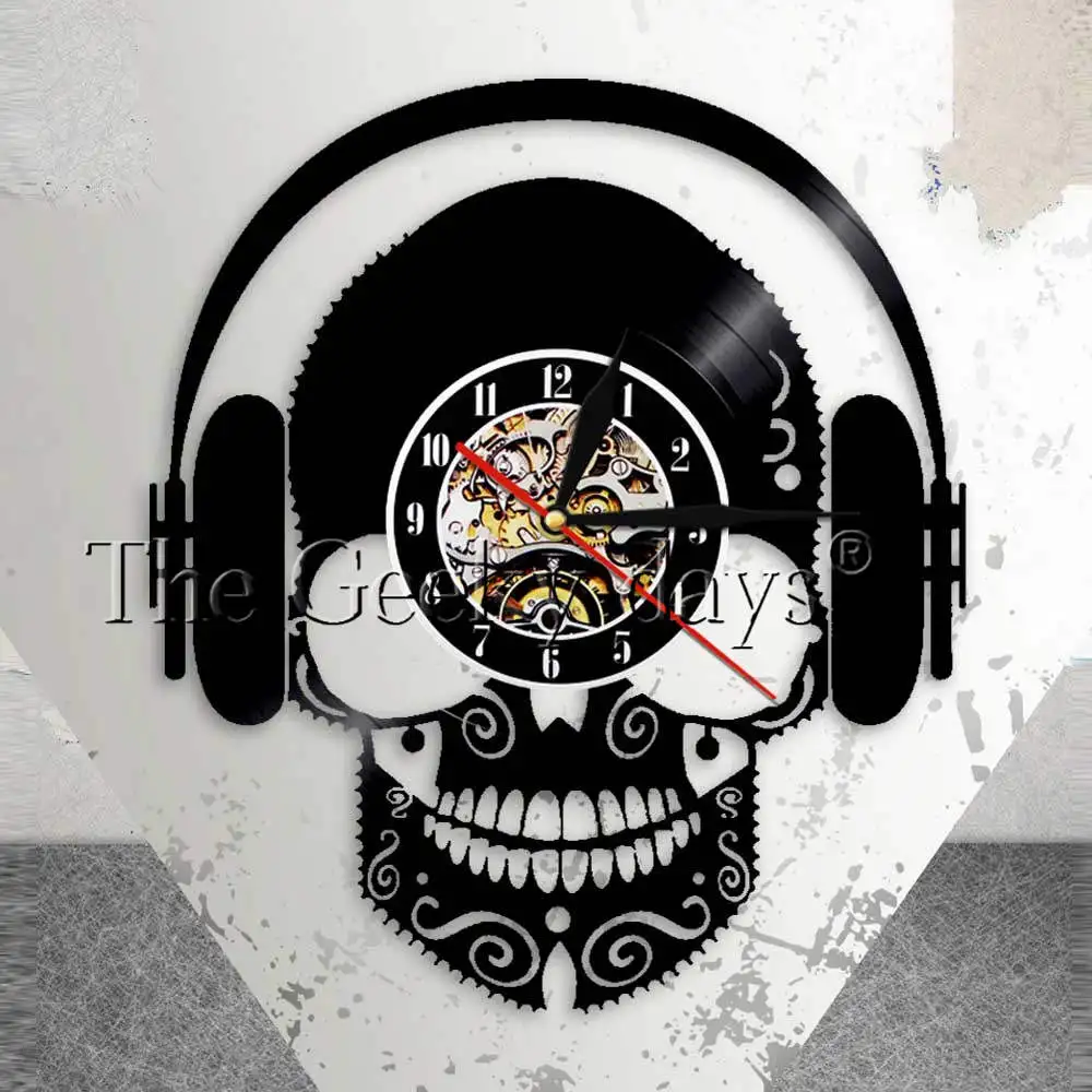 Череп музыкальные наушники DJ Wall Art страшная одежда с черепом домашний декор