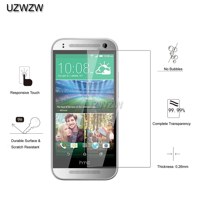 2 шт для htc One Mini 2 Premium 2.5D 0,26 мм Закаленное стекло-экран протектор для htc One Mini 2 M8 Mini защитное стекло