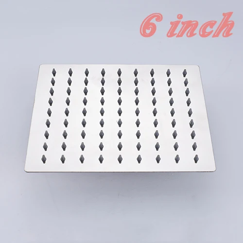 6 inch shower head Uythner 6 дюймов и 8 дюймов нержавеющая сталь душевая головка прямоугольная верхняя душевая хромированная отделка - Цвет: 6 inch shower head