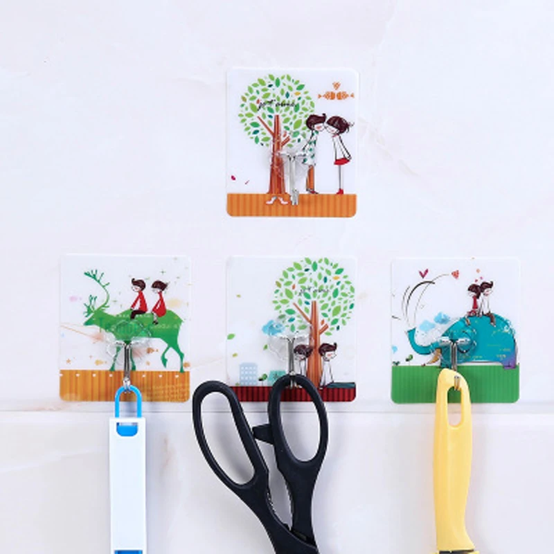 4pcs/set Coat Hanger Hooks Strong Sticky Stainless Steel Adhesive Wall Home Storage Decorative Hook Newest|Крючки и направляющие|
