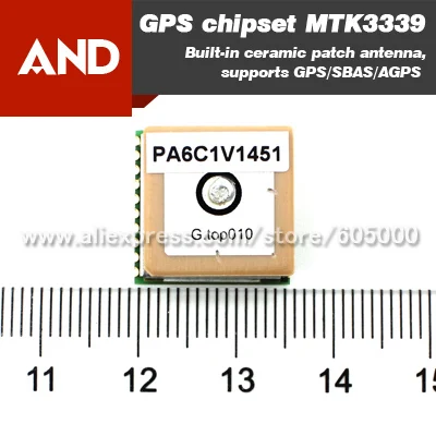 Бесплатная доставка MTK3339 ультра-малых gps модуль с двойной Телевизионные антенны