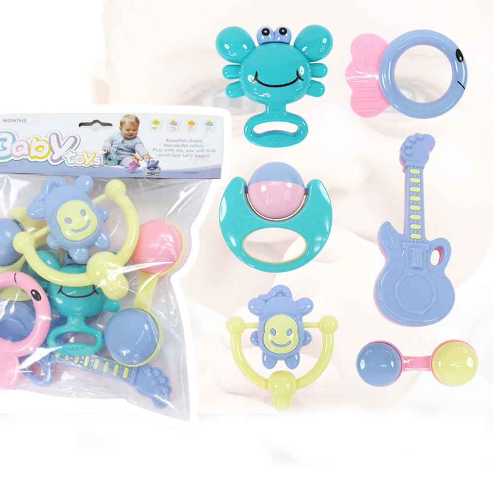 6 шт./компл. детские игрушки колокольчик Пластик Rattke игрушка колокольчики