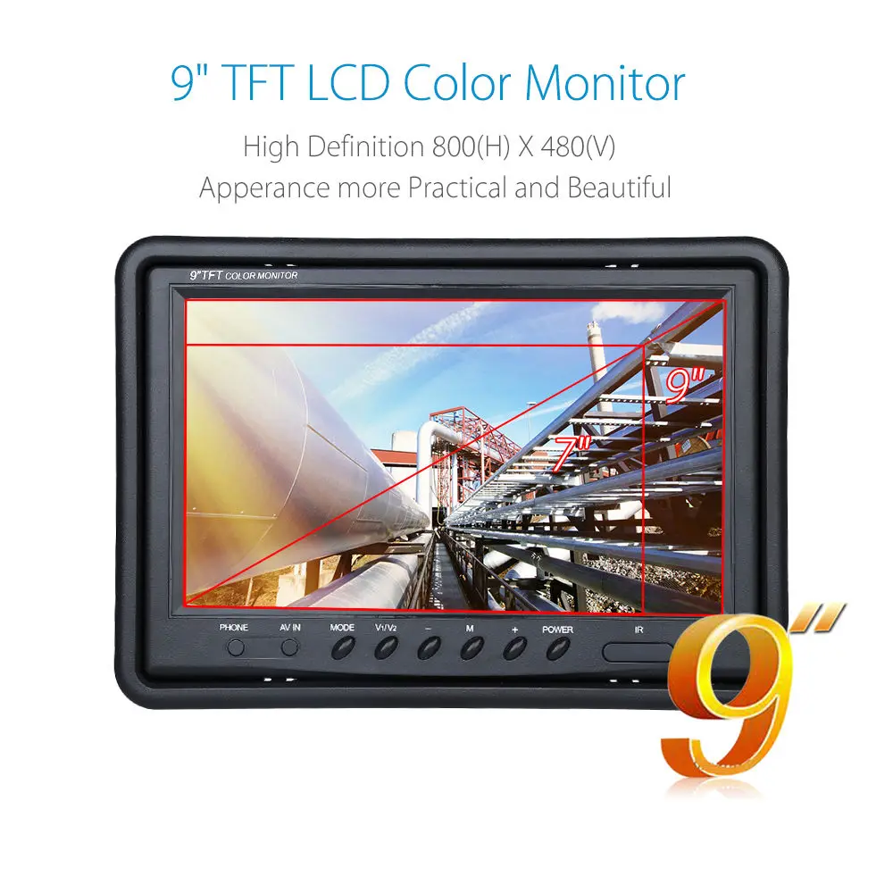 Eyoyo 9 &quot20 м HD lcd CMOS 23 мм 1000TVL 12 В настенный дренажный канализационный трубопровод