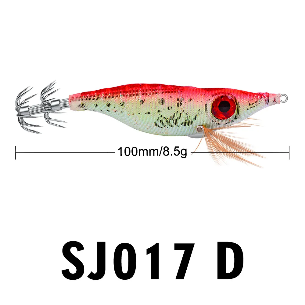 100 мм Дерево Креветки Световой Креветки кальмар игла 8,5G Осьминог крюк Squid креветки приманки