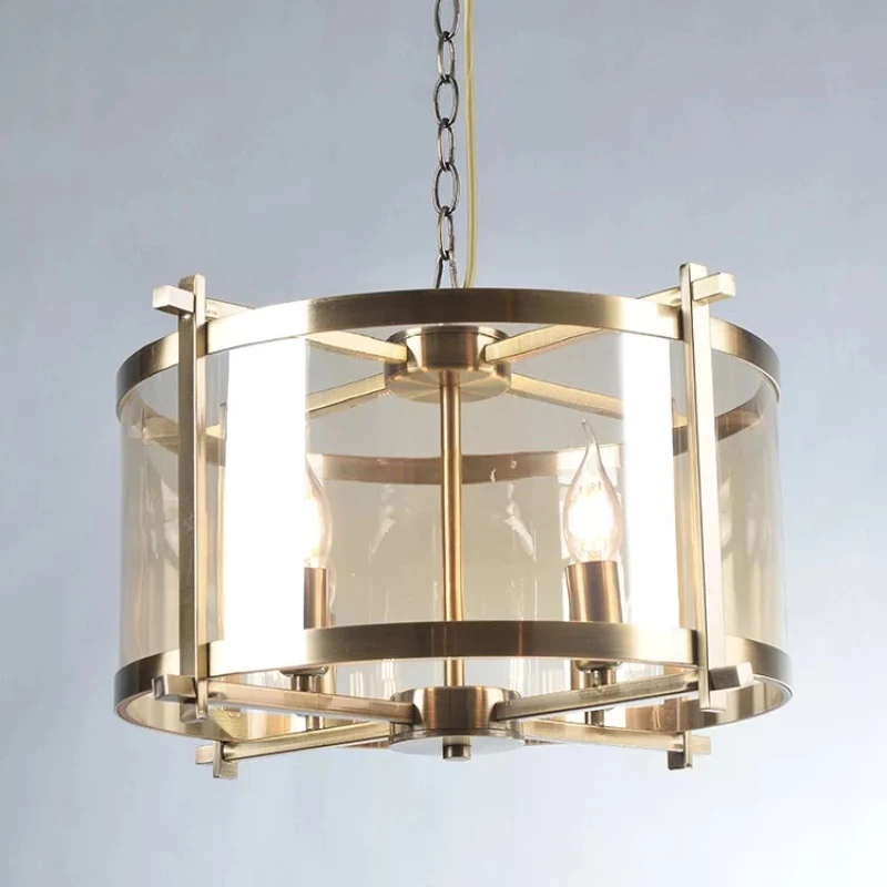 Винтажная ресторанная Подвесная лампа на цепочке 4 лампочки для гостиной