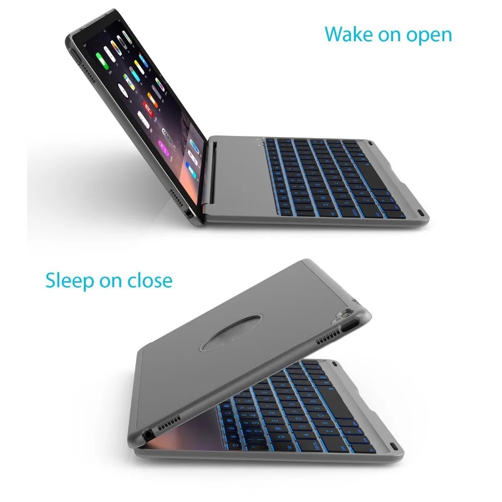 Landas для iPad 10,5 чехол для клавиатуры 360 Вращение с Подсветкой Bluetooth Беспроводная умная клавиатура для iPad Pro 10,5 дюймов планшета