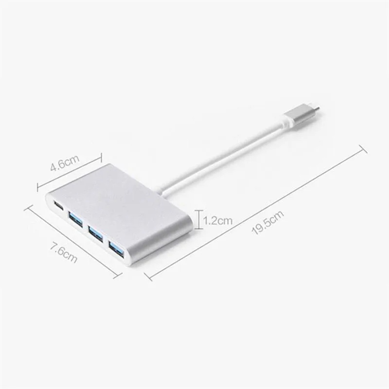 Usb type C к USB адаптеру, 3,1 USB C(Thunderbolt 3) к 3 портам USB3.0 концентратор с type-c женский интерфейс расширения для/Chr