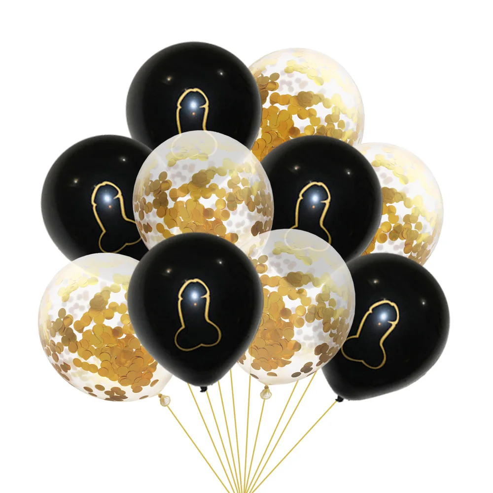10 шт./упак. YAY тот же пенис воздушные шары из латекса Золотой пенис воздушный шар украшения для девичников аксессуары товары для девичника, Q