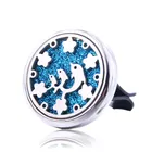 Автомобильный рассеиватель воздуха в виде семьи дельфинов, освежитель воздуха из нержавеющей стали, фотоосвежитель, ожерелье, медальон