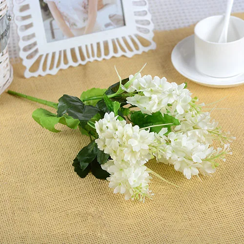 white 1 шт., 5 головок, искусственные цветы, искусственный гиацинт, Шелковый цветок, модный букет, вечерние, свадебные, для украшения дома, сада, для улицы, сделай сам - Цвет: white