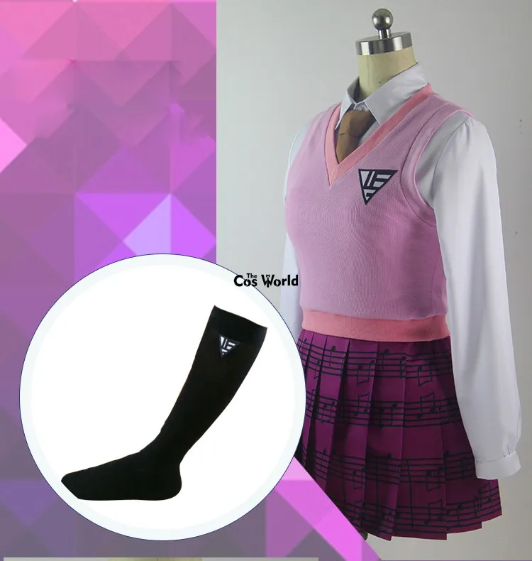 Danganronpa V3: Killing Harmony Akamatsu Kaede JK школьная форма рубашка свитер юбка наряд игры костюмы для косплея