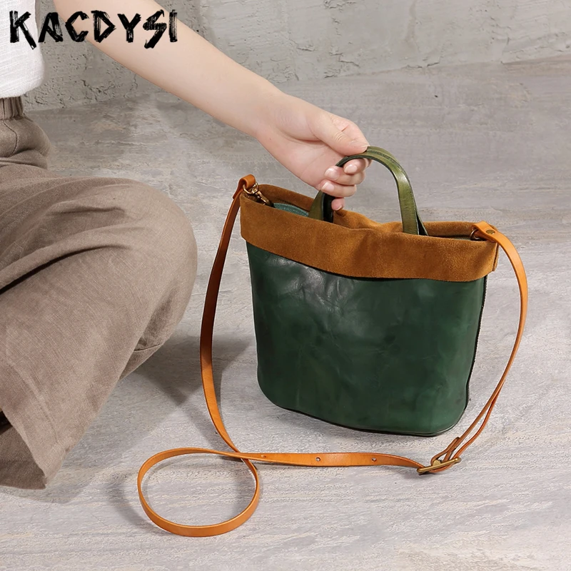 Женская сумка-тоут из натуральной кожи дизайнерская винтажная сумка через плечо