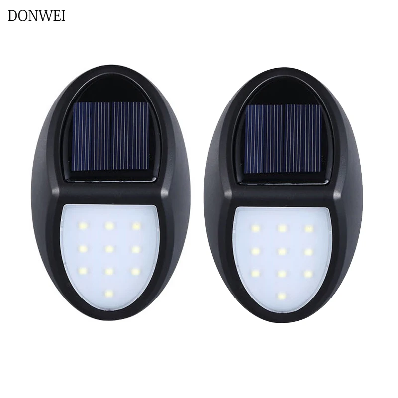 2 шт. 10 светодиодов Солнечный свет водонепроницаемый датчик света Солнечная