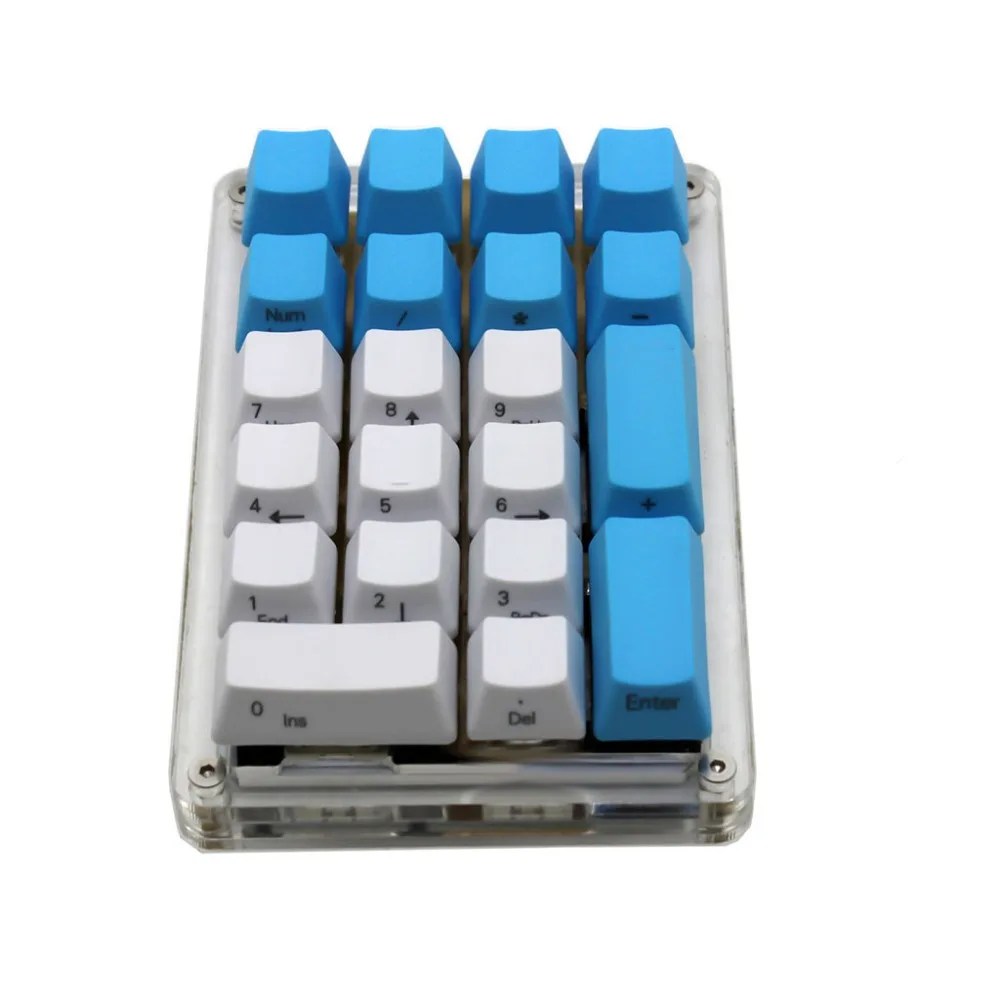 21 ключ YMDK с боковой печатью Пустой Топ-печатный толстый PBT ABS Keycap для MX переключателей механическая клавиатура Numpad(только KEYCAP