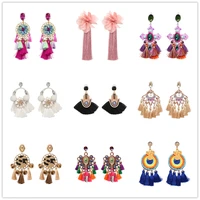 juran 2022 fashion tassel earrings for women bohemian female dangle earring handmade brincos statement drop jewelry wholesale