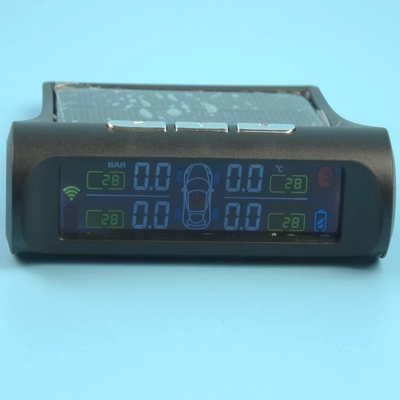 Световая Солнечная TPMS Автомобильная сигнализация давления в шинах монитор