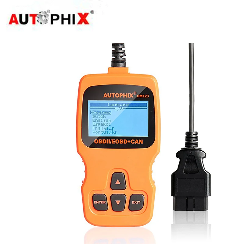 Новый автомобиль сканер универсальный AUTOPHIX OM123/OM121 OBD OBD2 EOBD может Диагностика