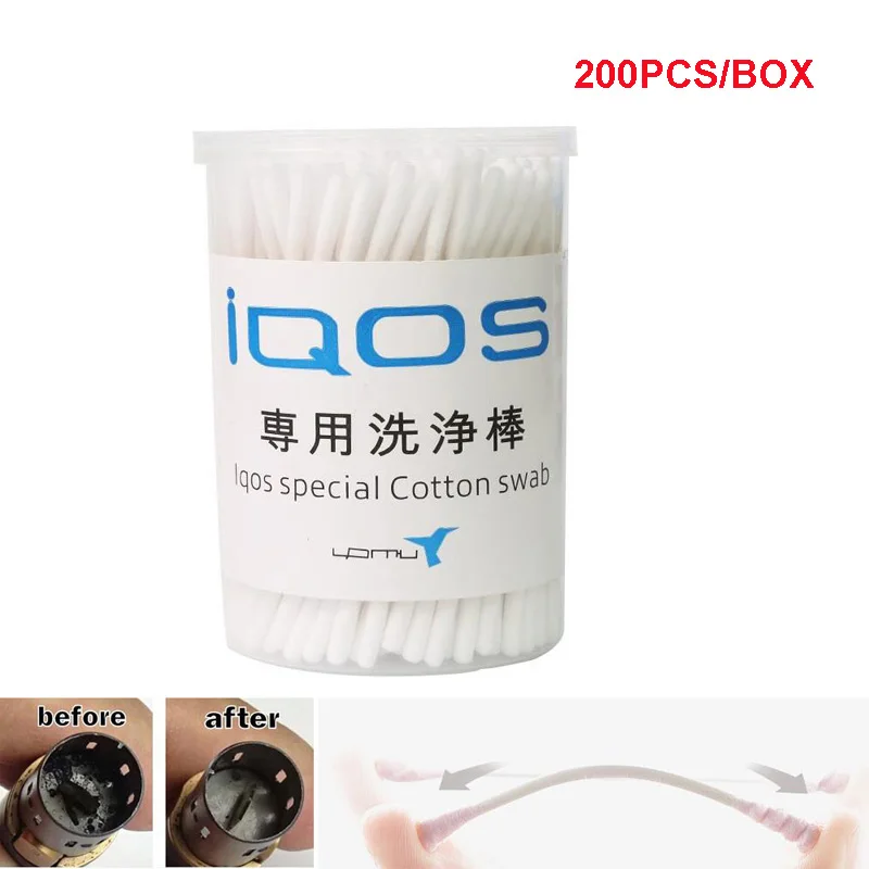 200 шт./корт. Чистящие Палочки для электронной сигареты IQOS 2 4 Plus нагревательные