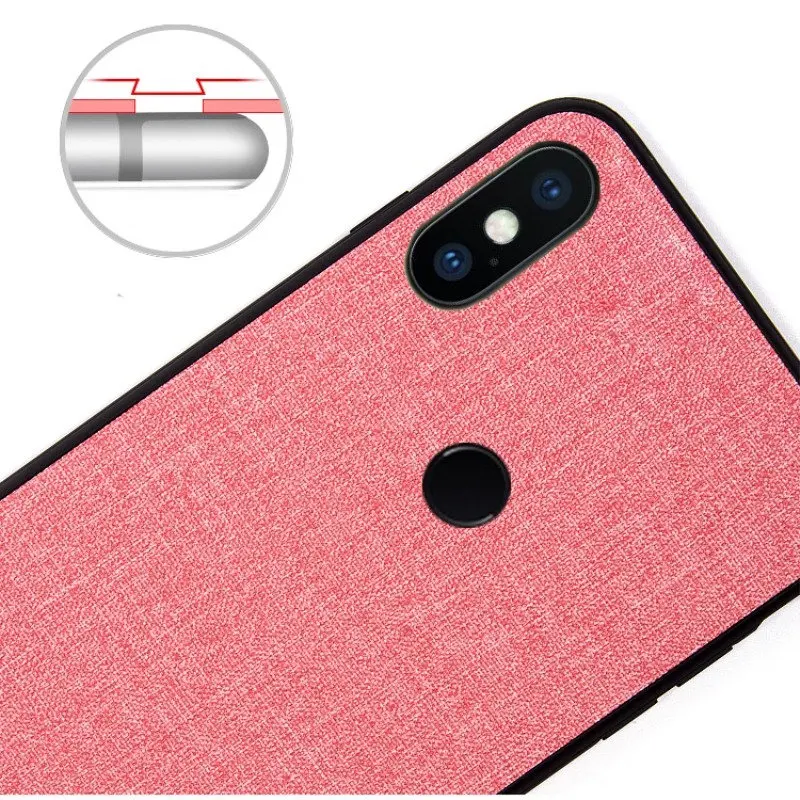 Business Men Canvas Fabric Case For Xiaomi Mi Max 3 TPU Edge Matte PC Hard Back Cover Coque Fundas |