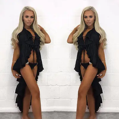 Женское летнее пляжное платье бикини Пляжное купальный костюм женское длинные