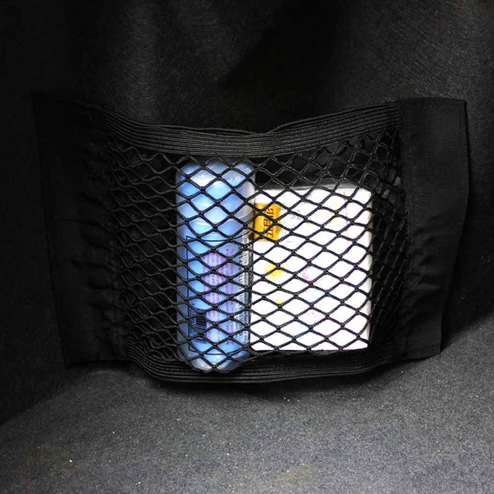 Universal Car Seat Back Storage Mesh Net Bag 40cm*25CMCar Styling Luggage Holder Pocket Sticker Trunk Organizer | Автомобили и