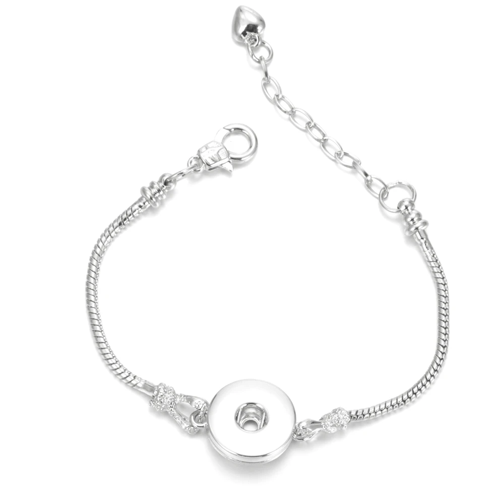 Оранжевый Цвет Сова Шарм бусины браслеты 18 мм Оснастки и браслет Кнопка