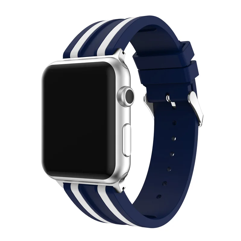 Для Apple Watch ремешок 40 мм 44 мм 38 мм 42 мм силиконовый сменный спортивный ремешок для часов резиновый браслет ремешок для iWatch 4/1/2/3