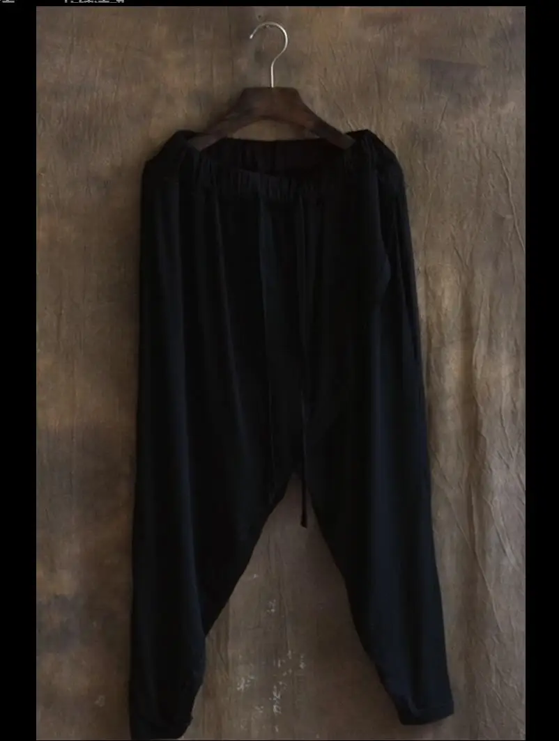 

S-3xl 2021 Summer Elastic Thin Loose Plus Size Men Harem Pants Casual Pants Tide Sweatpants Singer Costumes